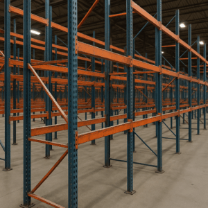 many runs of used pallet racking